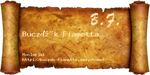 Buczák Fiametta névjegykártya